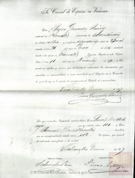 González Sáinz, Pedro - Cédula de nacionalidad