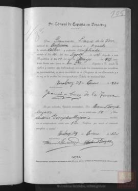 Laso Torre, Francisco - Cédula de nacionalidad