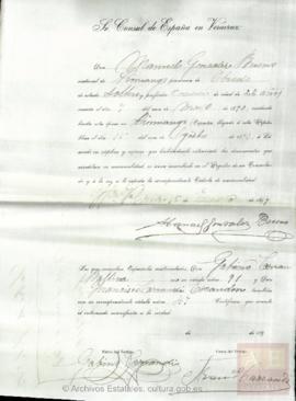 González Bueno, Manuel - Cédula de nacionalidad