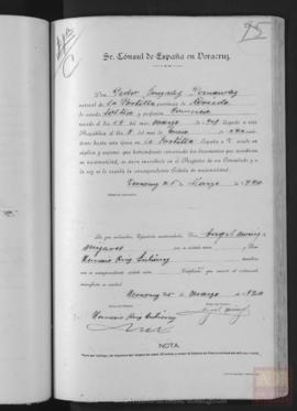 Pedro González Fernández - Cédula de nacionalidad