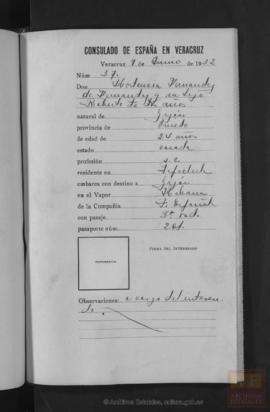 Fernández de Fernández, Hortensia - Pasaporte