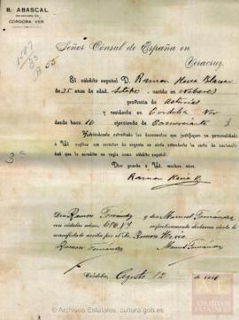 Hevia Blanco, Ramón - Cédula de nacionalidad