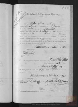 Laso Roiz, Víctor - Cédula de nacionalidad