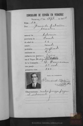 Cabañas Corrales, Bernardo - Pasaporte