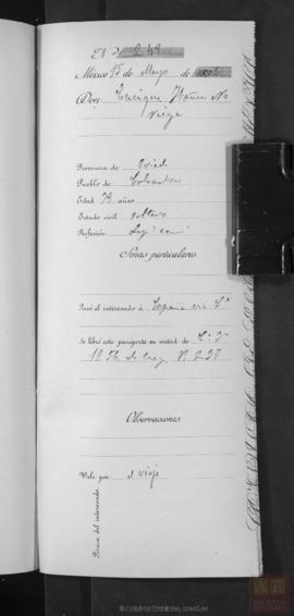 Enrique Ibáñez Noriega. Pasaporte