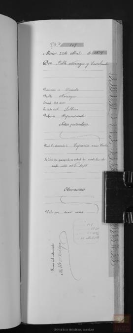 Pablo Noriega Escalante. Pasaporte 1