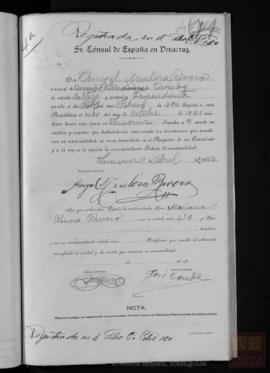 Muslera Rivero, Ángel- Cédula de nacionalidad