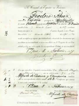 Ruiz, Teodoro - Cédula de nacionalidad