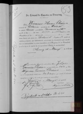 Haces Lledías, Nicanor- Cédula de nacionalidad