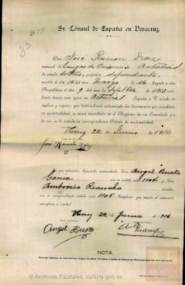 Díaz, José Ramón - Cédula de nacionalidad