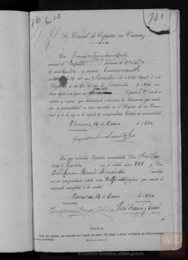 Somohano Calvo, Francisco - Cédula de nacionalidad