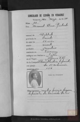 Llano Pintado, Manuel - Pasaporte