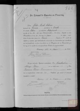 Sordo Sobrino, Pedro - Cédula de nacionalidad