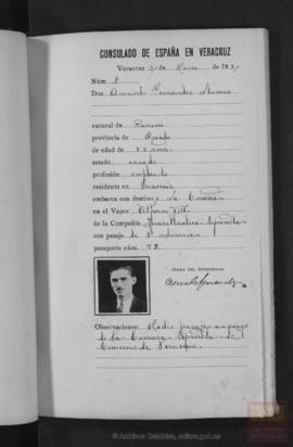 Fernández Llamas, Armando - Pasaporte