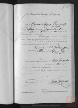 López Fernández, Marino - Cédula de nacionalidad