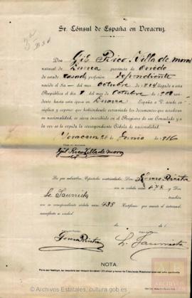 Rico Villademoros, Gil - Cédula de nacionalidad