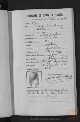 Martínez, José - Pasaporte