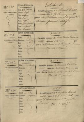 107r Libro registro de pasaportes para ultramar