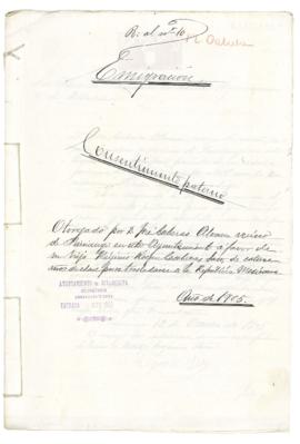 Higinio Roque Cabezas Laso. Permiso para embarcar.