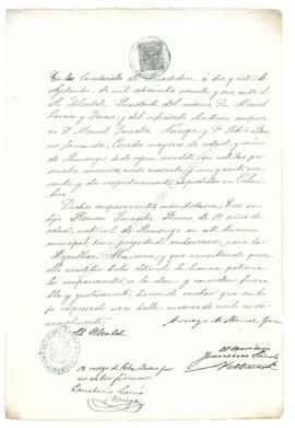 Ramón González Bueno. Permiso para embarcar.