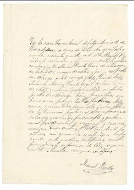 Antonio María Puerto Vigil. Permiso para embarcar.